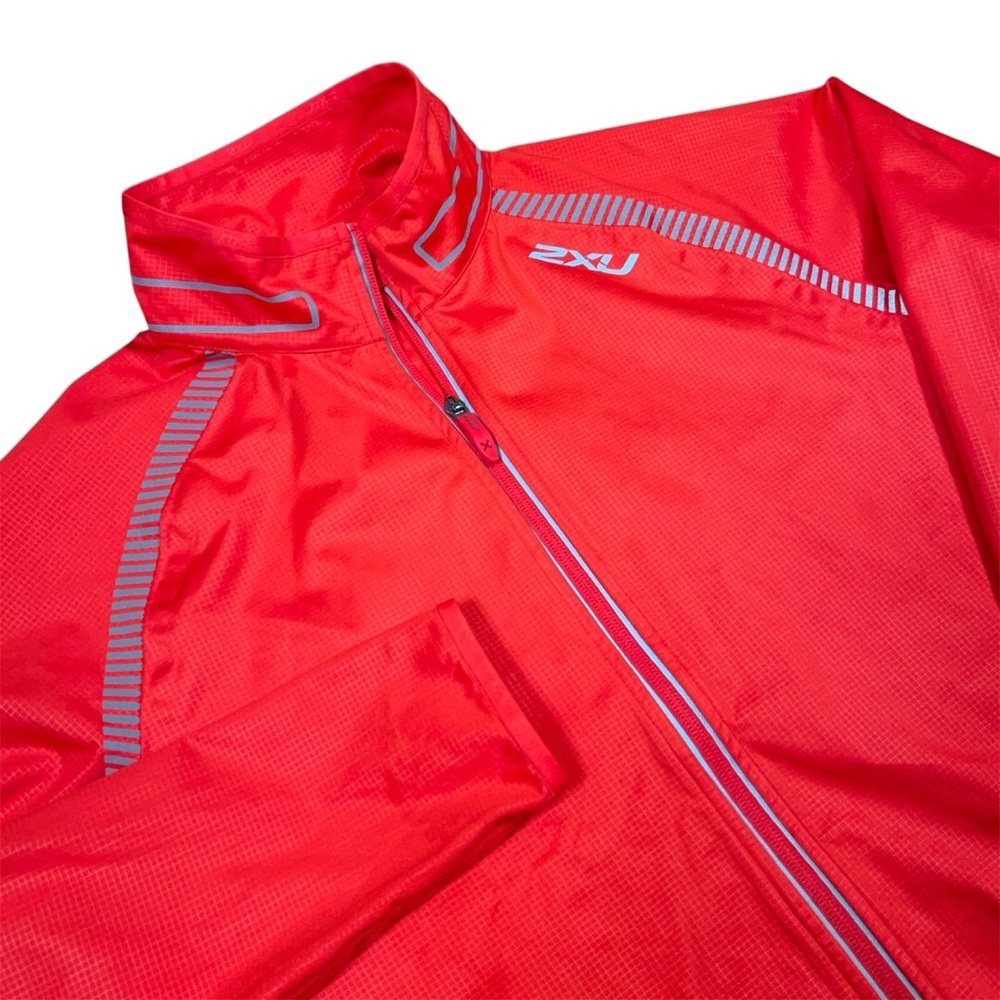 2XU Training Jacket Running Cycling Men's Size Large Orange Red Performance